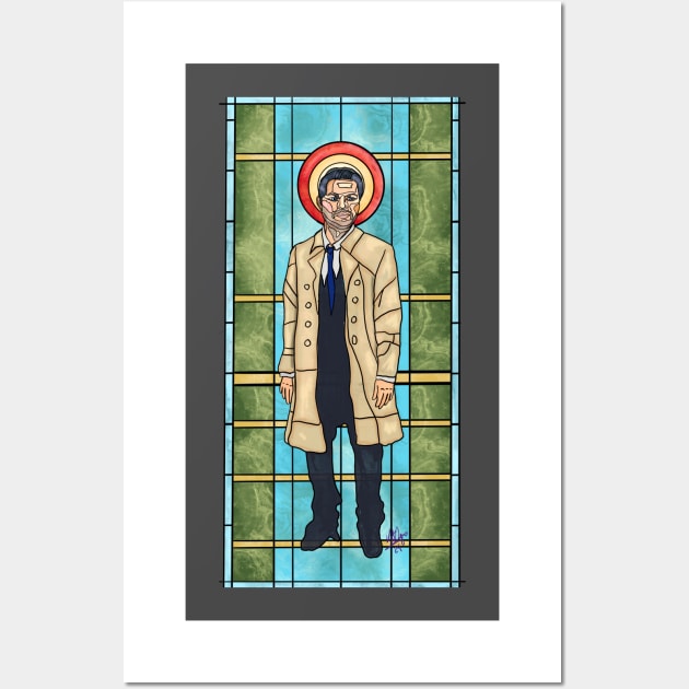 Castiel Stain Glass Wall Art by Atlas of Strange